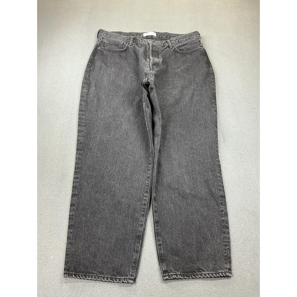 MOUSSY VINTAGE Jeans Womens 36 Gray Charcoal‎ Wash High Rise Straight Denim